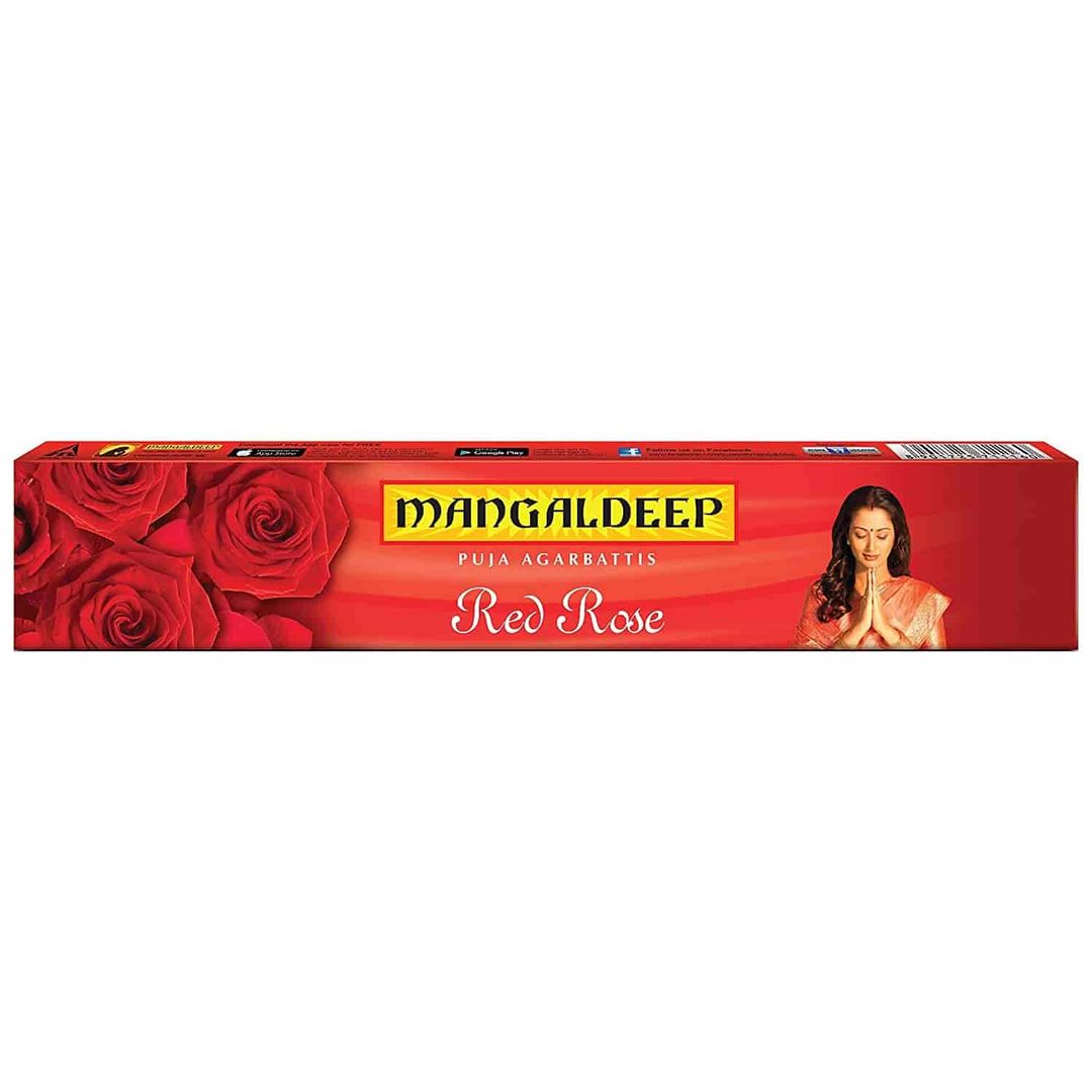 Mangaldeep Agarbatti Red Rose, 18sticks