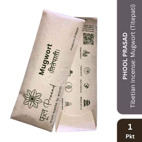 Phool Prasad Tibetian Incense: Mugwort (Titepati), 1 Pkt