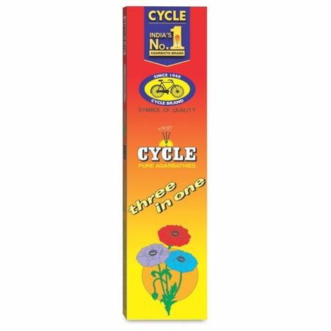 Cycle Three In One (3 in 1) Agarbatti-124gm (88Sticks)