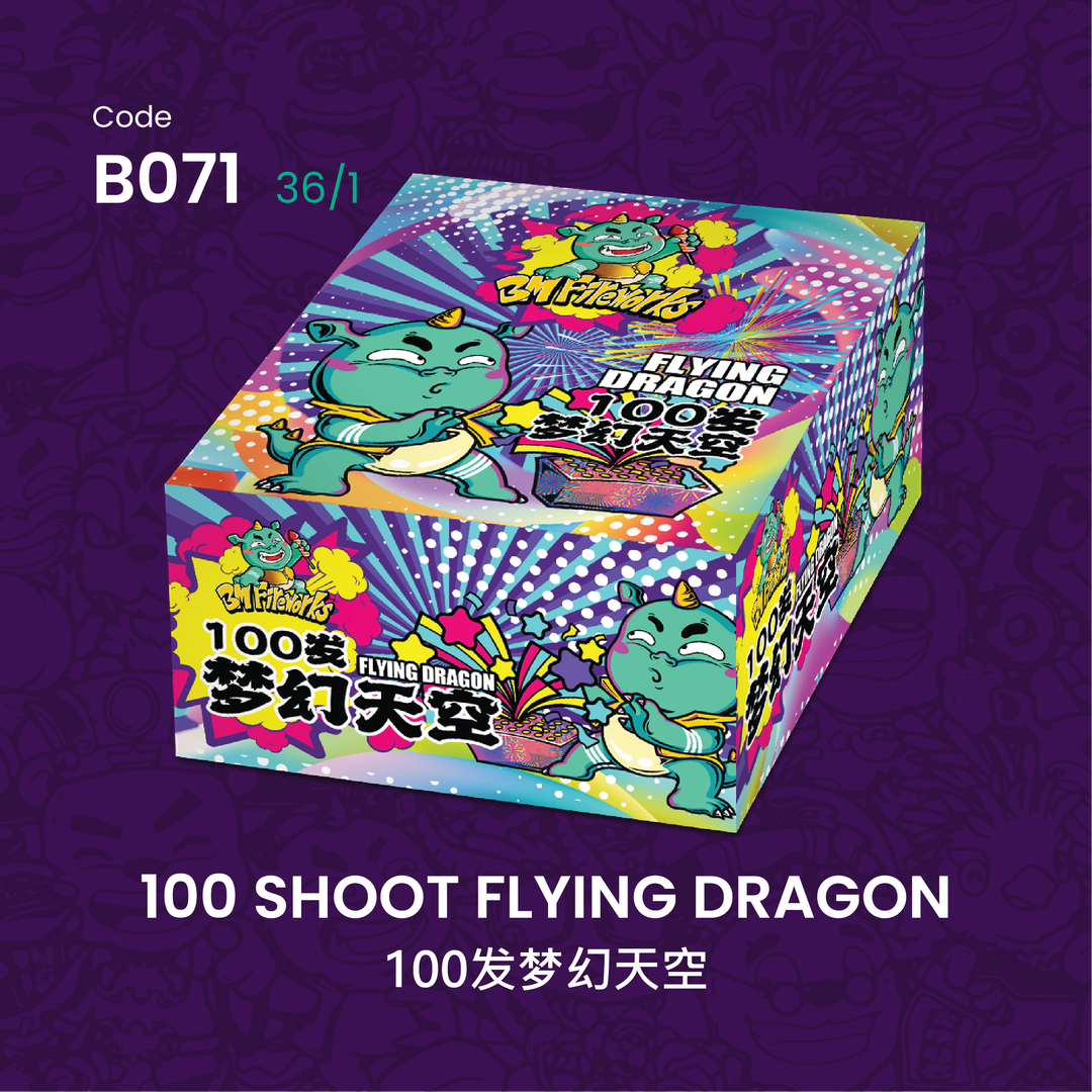 B071 | 100 SHOOT FLYING DRAGON 100发梦幻天空（带笛音）