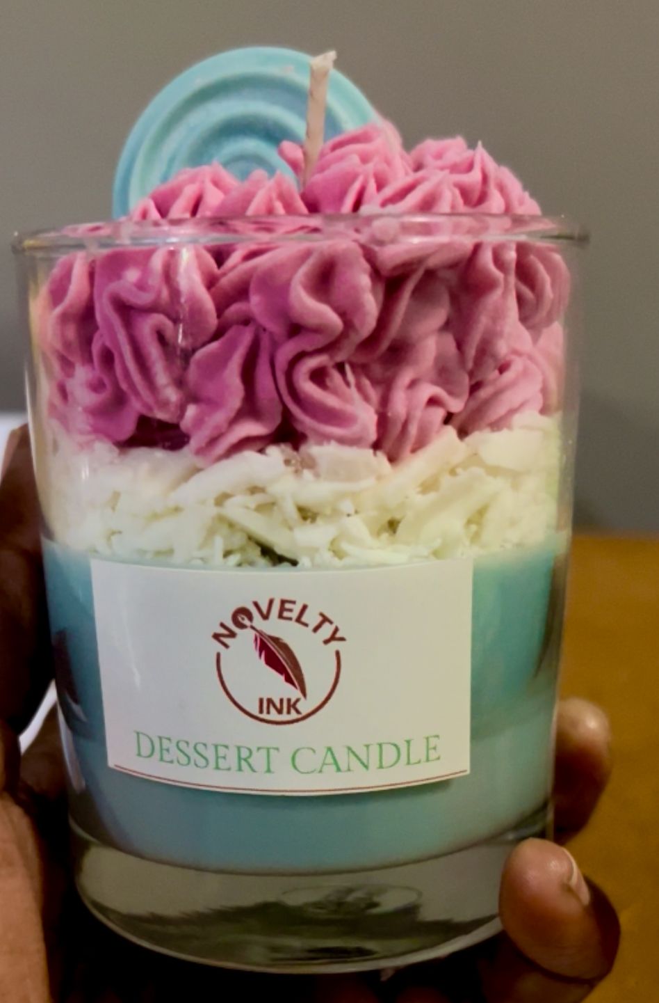 Watermelon dessert candle