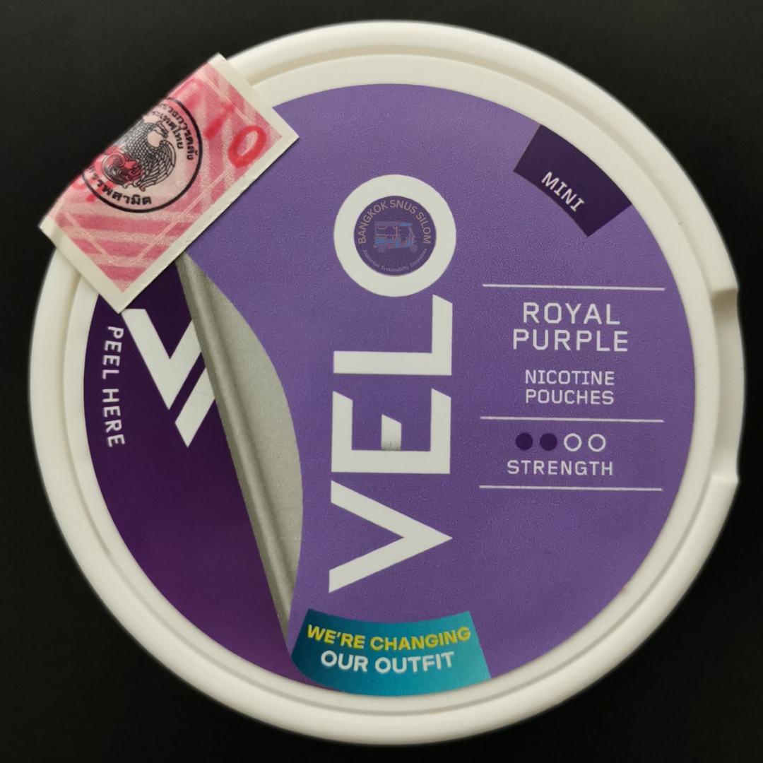 VELO GROOVY GRAPE MINI(ROYAL PURPLE MINI) ( Nicotine: 12mg/g 20 Pouches )