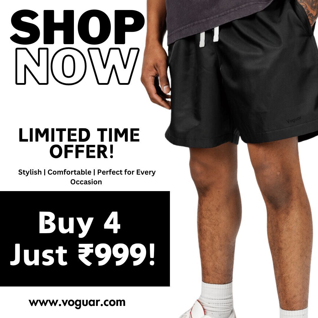 Voguar Classic Shorts combo pack of 4