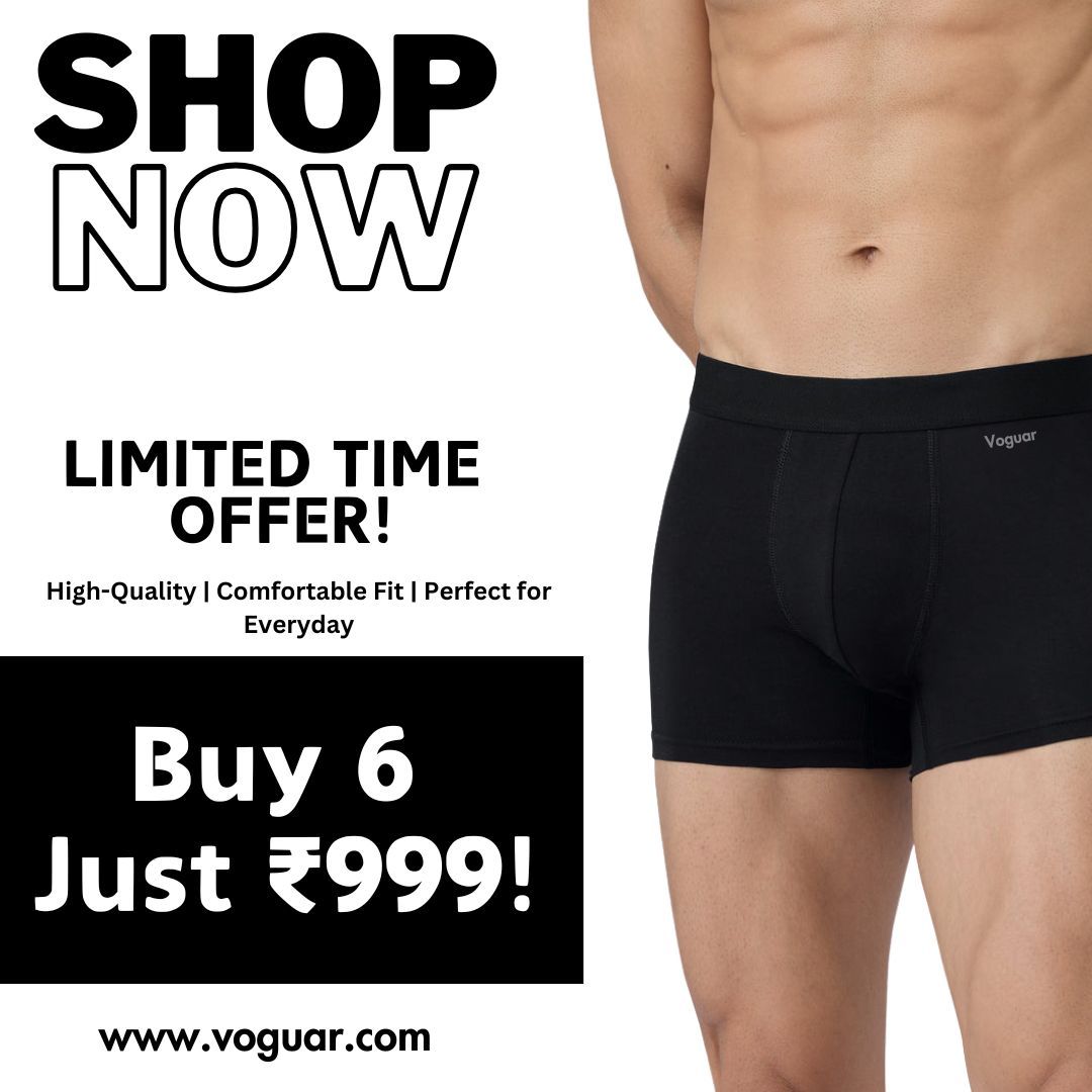 Voguar men's inner combo pack of 6