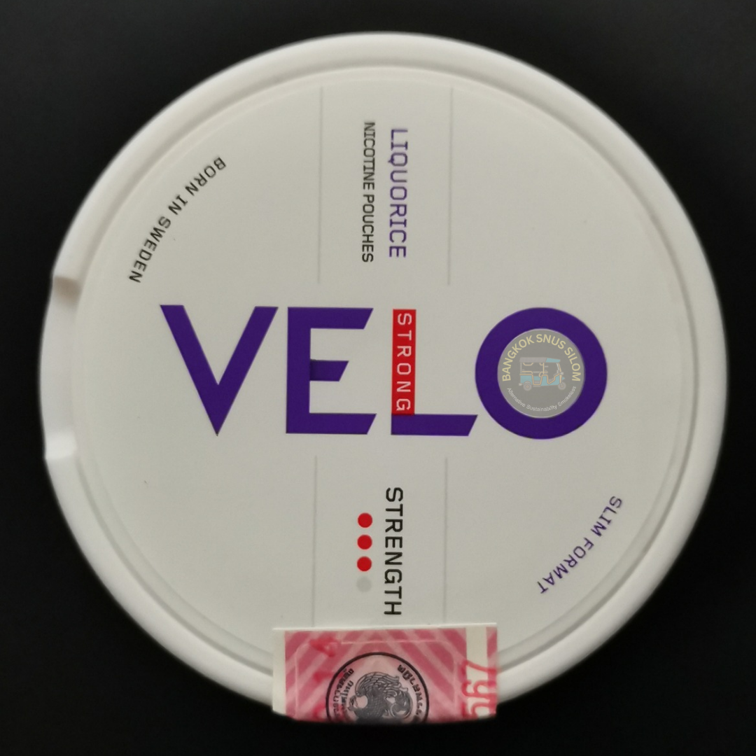 VELO LIQUORICE STRONG ( Nicotine: 9.8mg/g 20 Pouches )