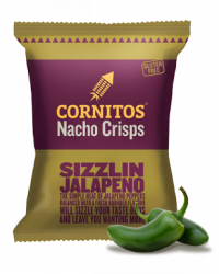 Cornitos Nacho Crisps Sizzlin Jalapeno 140G