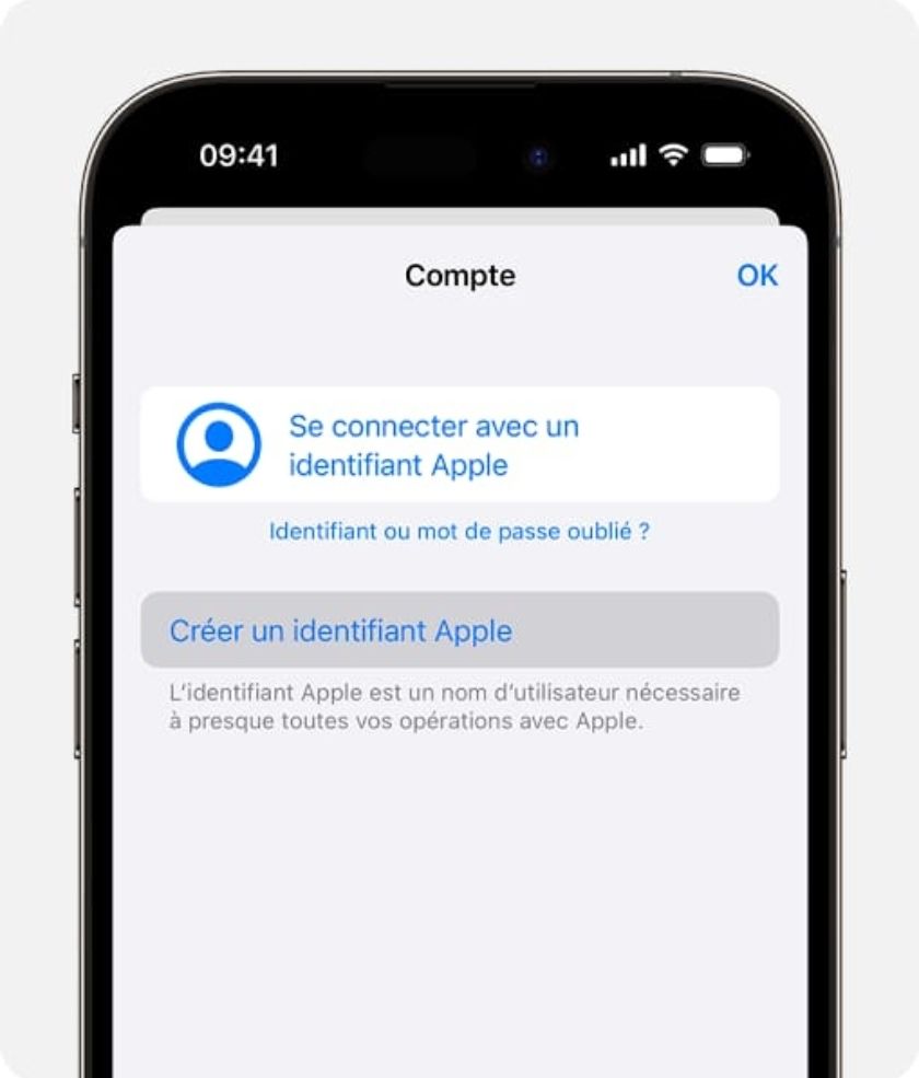 Création du compte Icloud sécurisé 