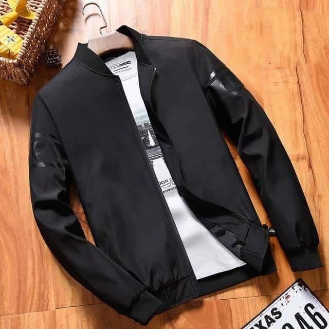 Men's Winter Fleece Plain Bomber Jacket