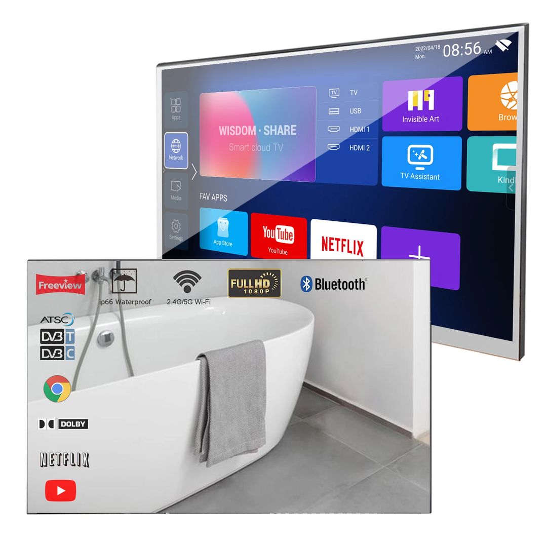 bathroom mirror smart tv