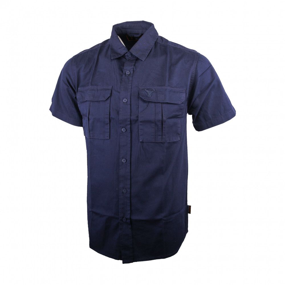 Wildebees Cotton Canvas Short Sleeve Shirt