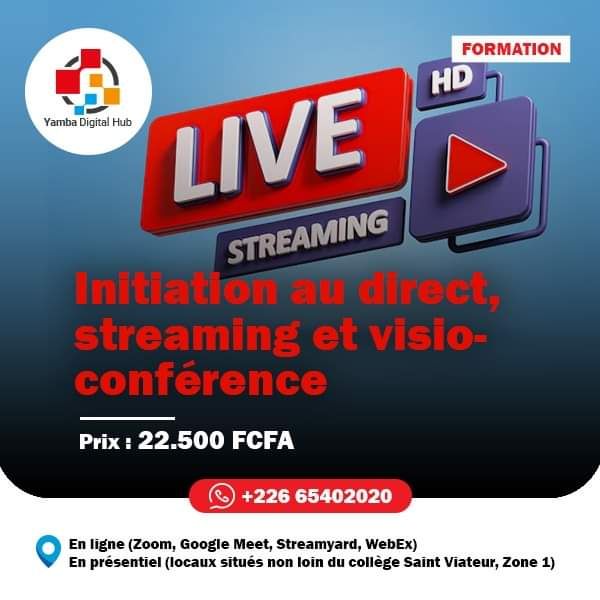 Formation en Live streaming et visioconférence 