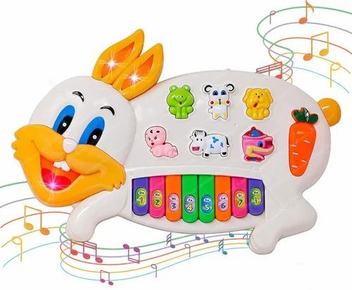 Piano petit lapin Keess pour enfants, multicolore