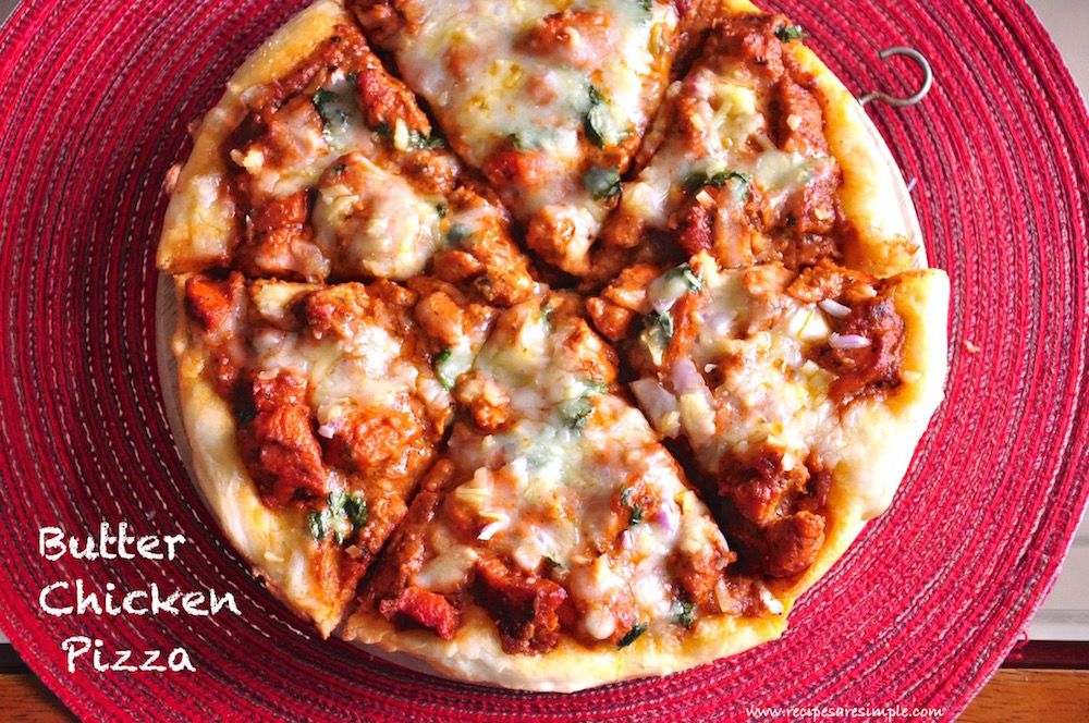 BUTTER CHICKEN PIZZA ( L )