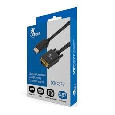 CABLE XTECH PUERTO DISPLAY MACHO A VGA 6 PIES