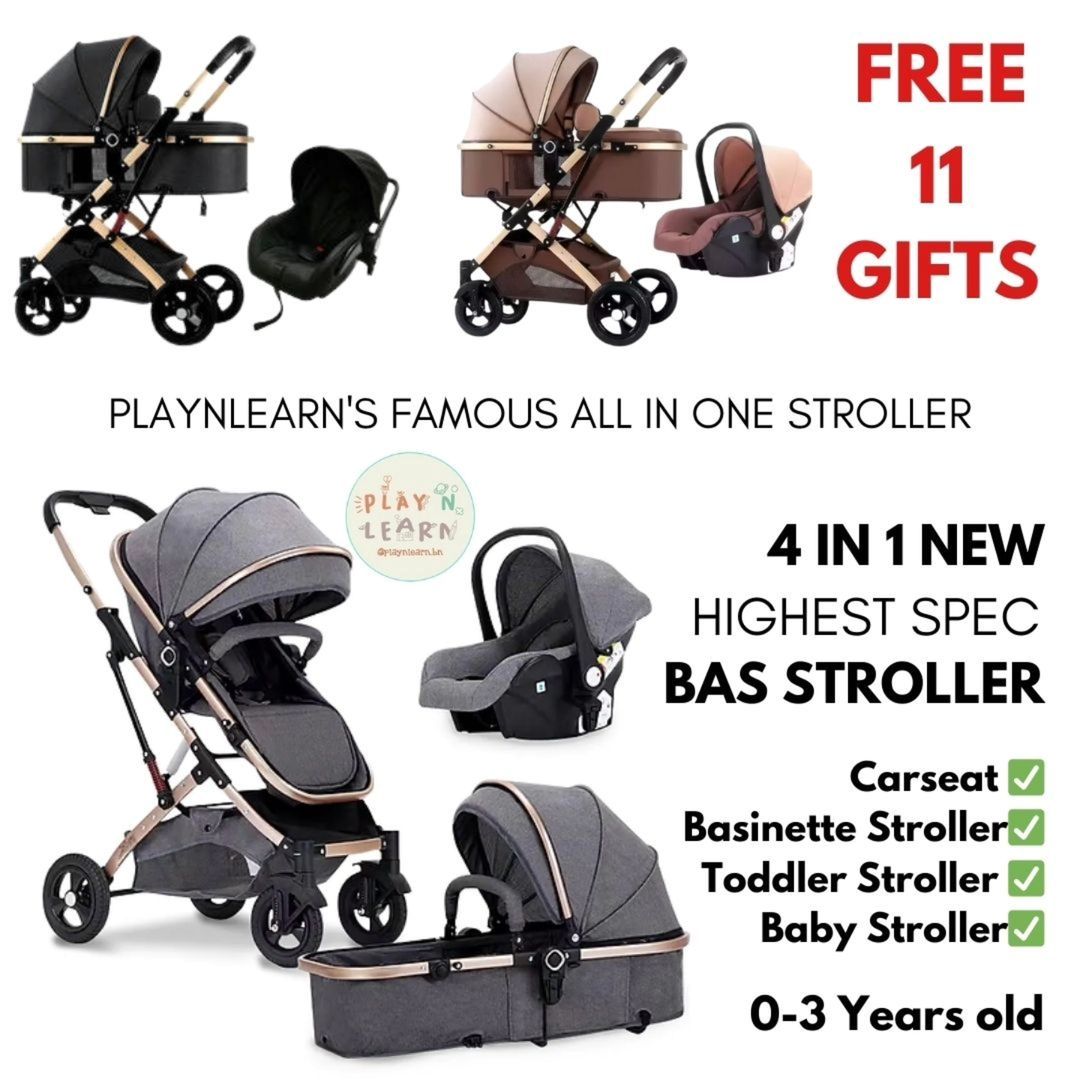 4 in 1 NEW BAS STROLLER High Spec (INSTOCK)