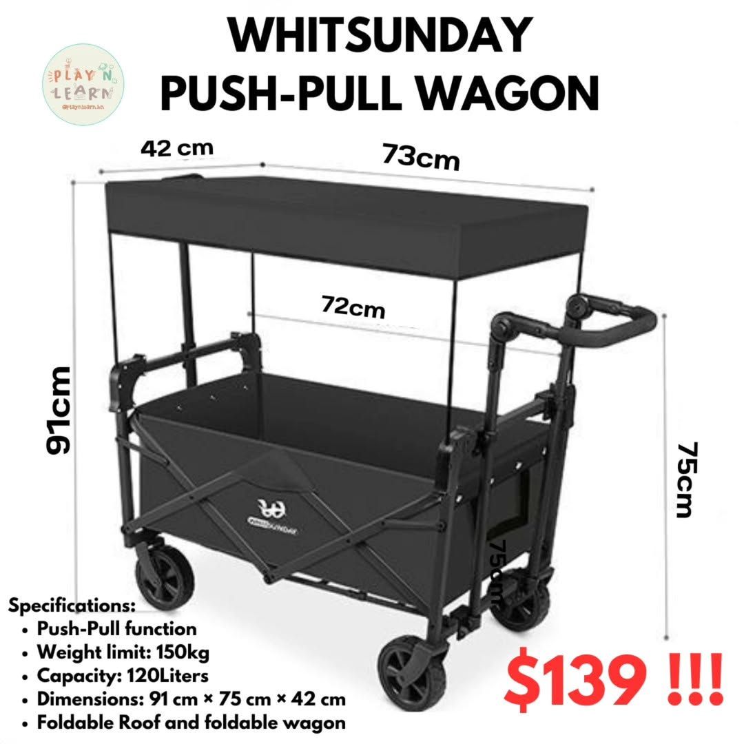 WHITSUNDAY PULL AND PUSH WAGON  (INSTOCK)