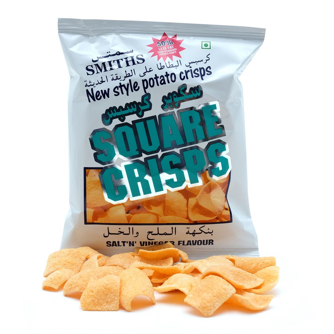 SMITHS SQUARE CRISPS SALT & VINEGAR 20G