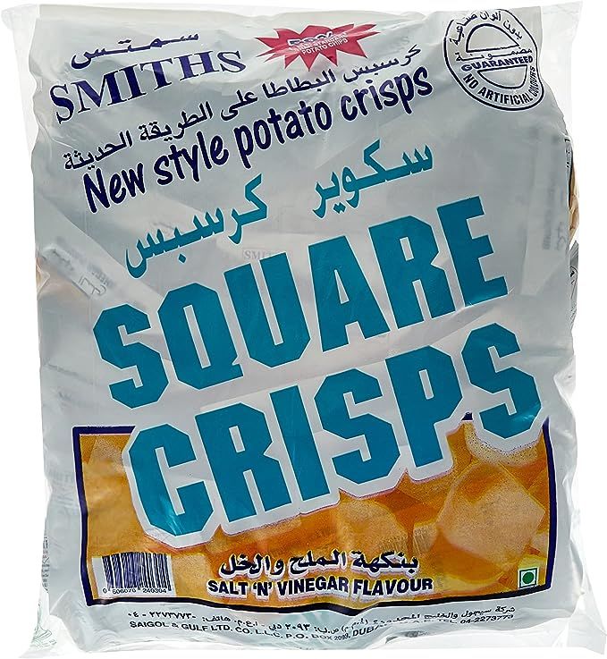 SMITHS SQUARE CRISPS SALT & VINEGAR 25*20G