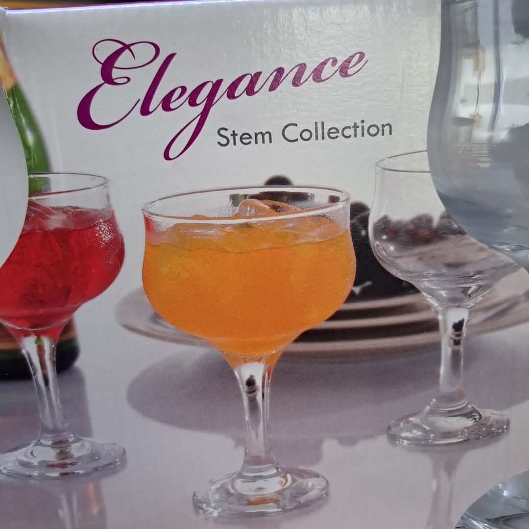 3PC Elegance stem wineglass