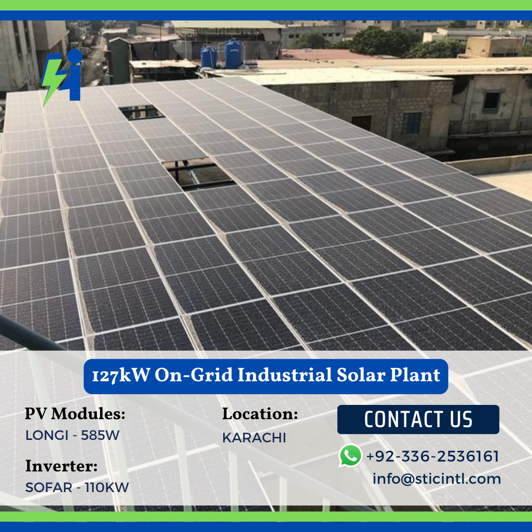 127kW On-Grid Solar Plant, SITE, Karachi