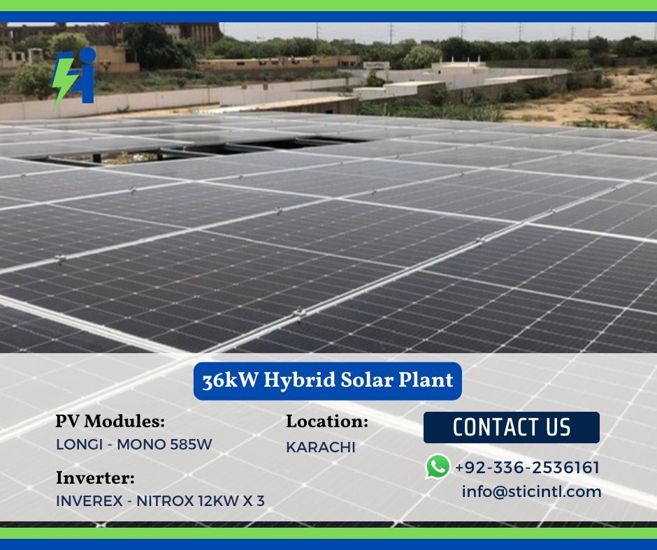 36kW Hybrid Solar Plant, Super Highway, Karachi