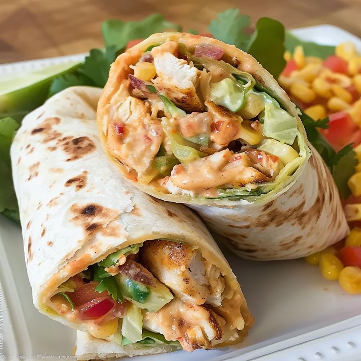 CHICKEN MINI WRAP SERVED WITH (A COMPLIMENTRY) GLASS OF JUICE IN SEASON