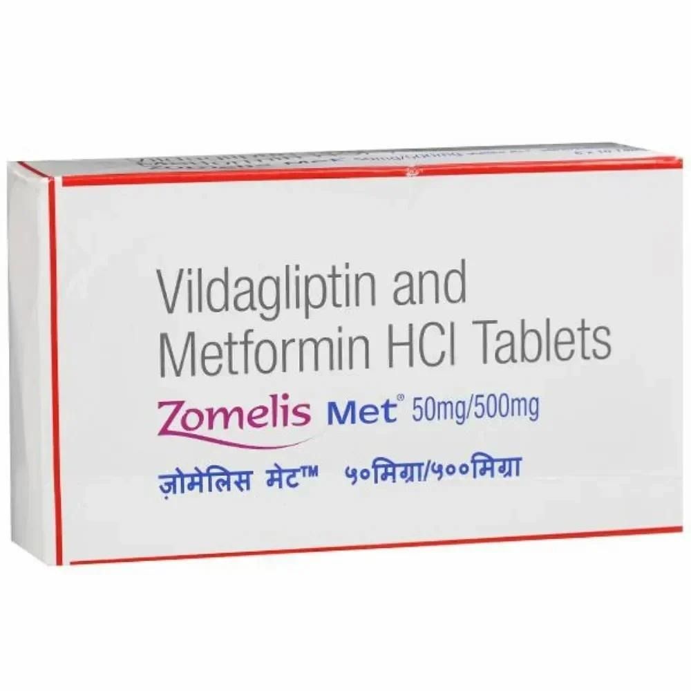 Vildagliptin and Metformin HCL 50/500 Tablets