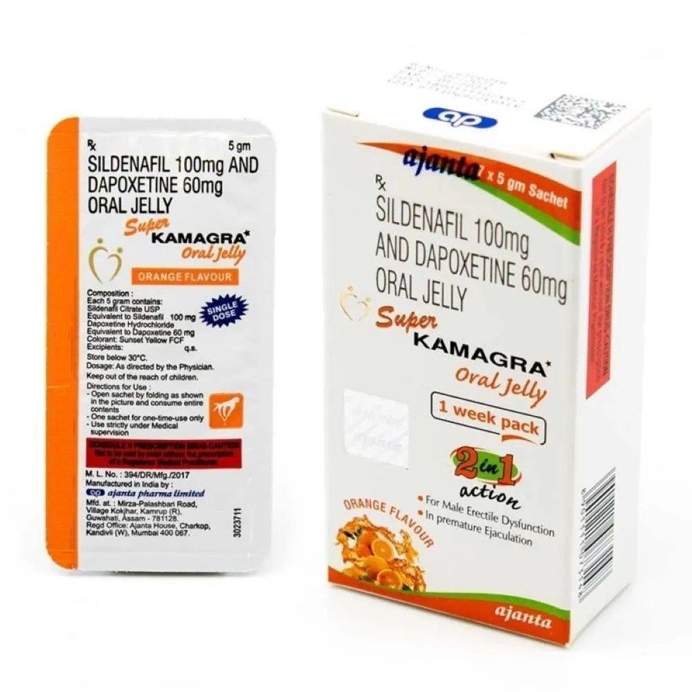 Kamagra Oral Jelly - Sildenafil 100Mg & Dapoxetine 60Mg Oral Jelly