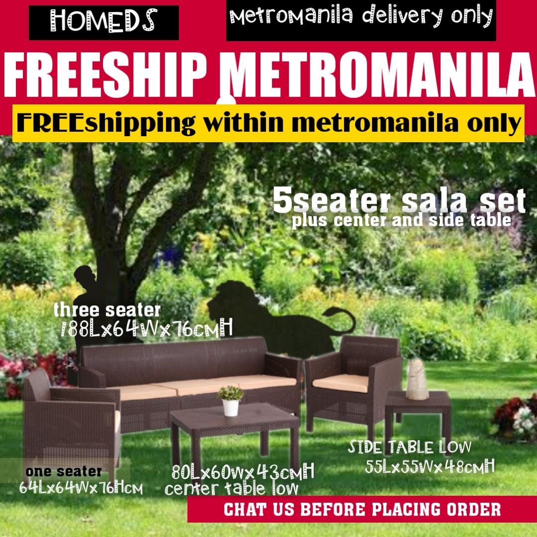 Promo free shipping METROMANILA  5 SEATER SALA (1PC3SEATER+2PC SINGLE SEATER+1 SIDETABLE+1CENTER TABLE