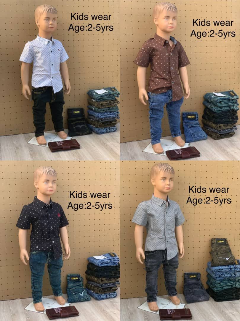 Kids wear, jeans and shirt. 2 pieces