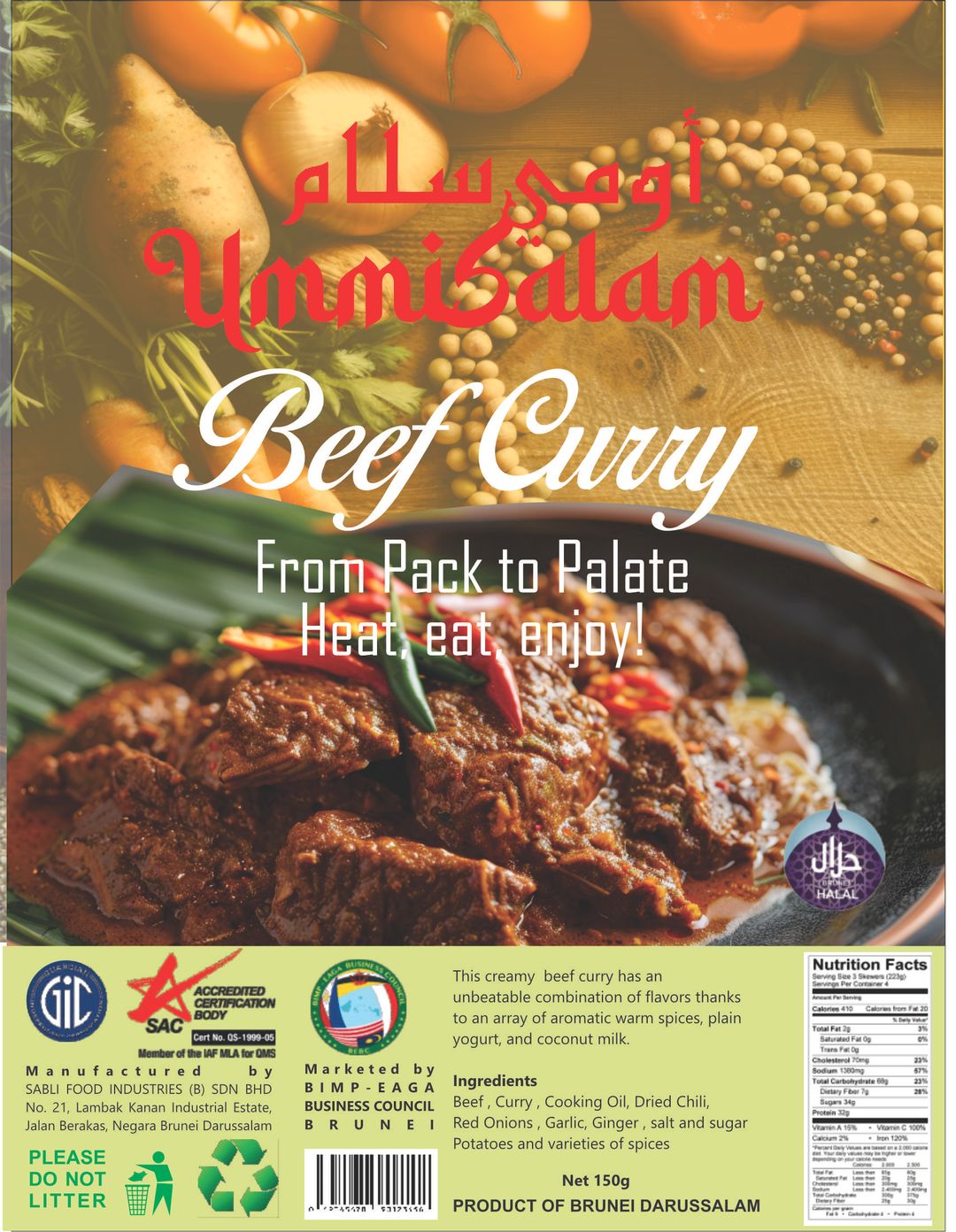 USBC- Beef Curry -Beef curry is a delicious Indian dish that features tender chunks of beef simmered in a rich, fragrant curry sauce.