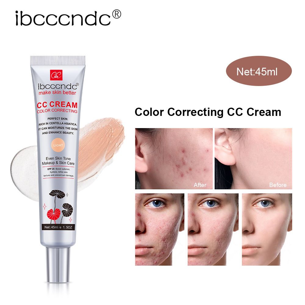 Color Correcting CC Cream for Uneven Skin Tone: SPF 25 Light 45ml Primer