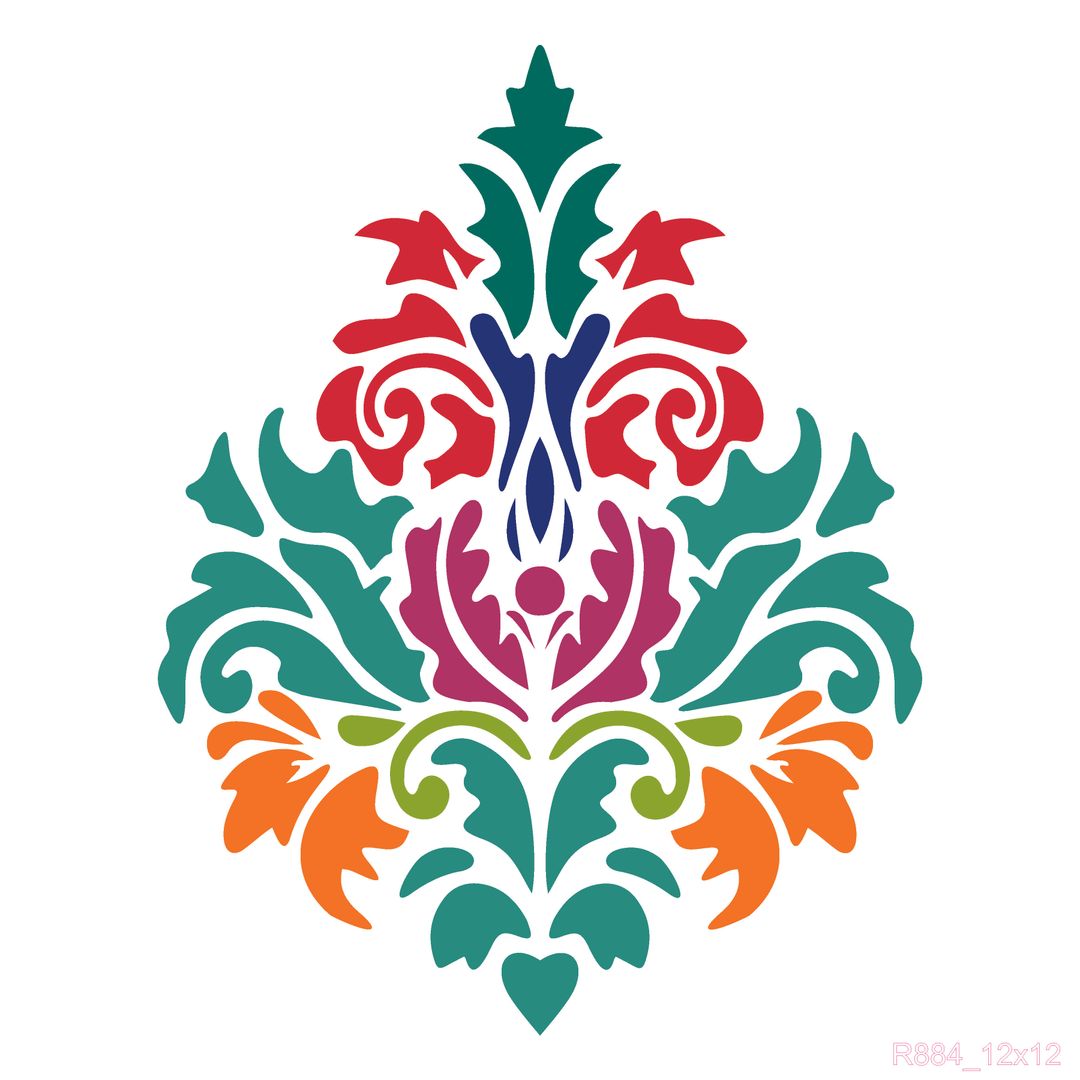 R884_Damask Wall Stencil 