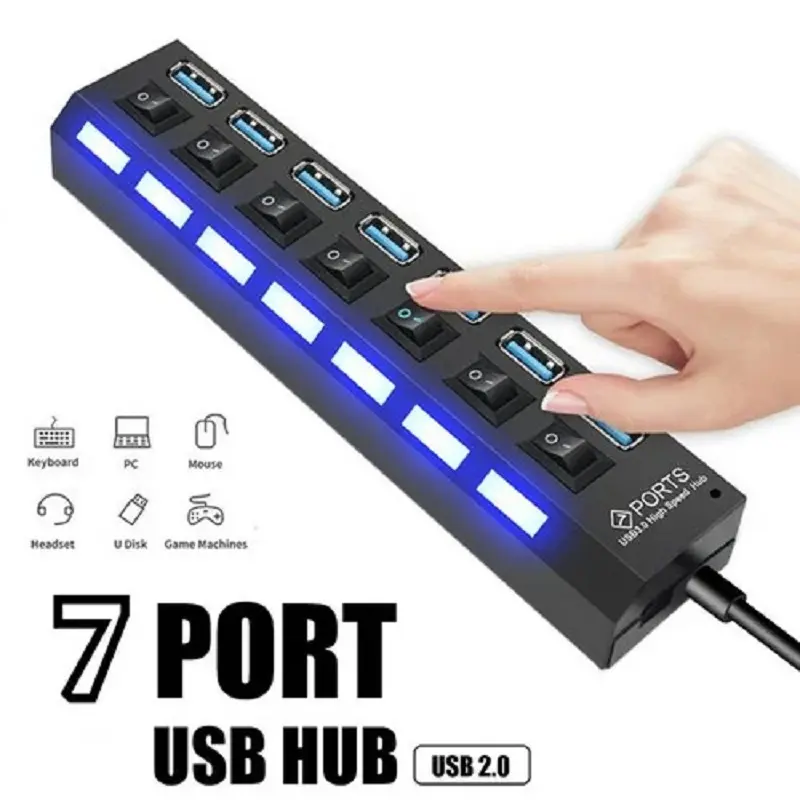 7 Port USB Hub 