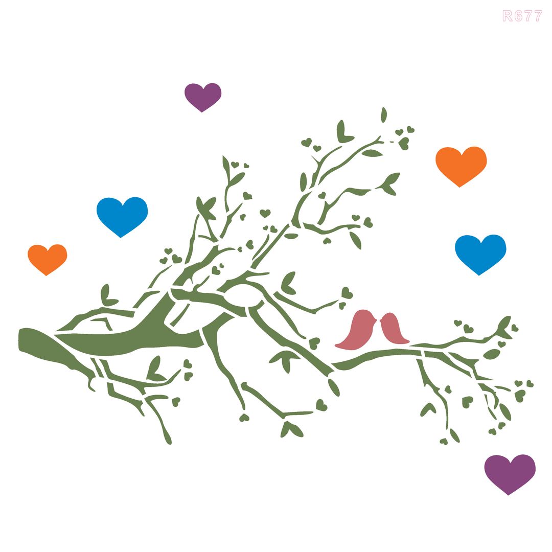 R677_Branches Wall Stencil