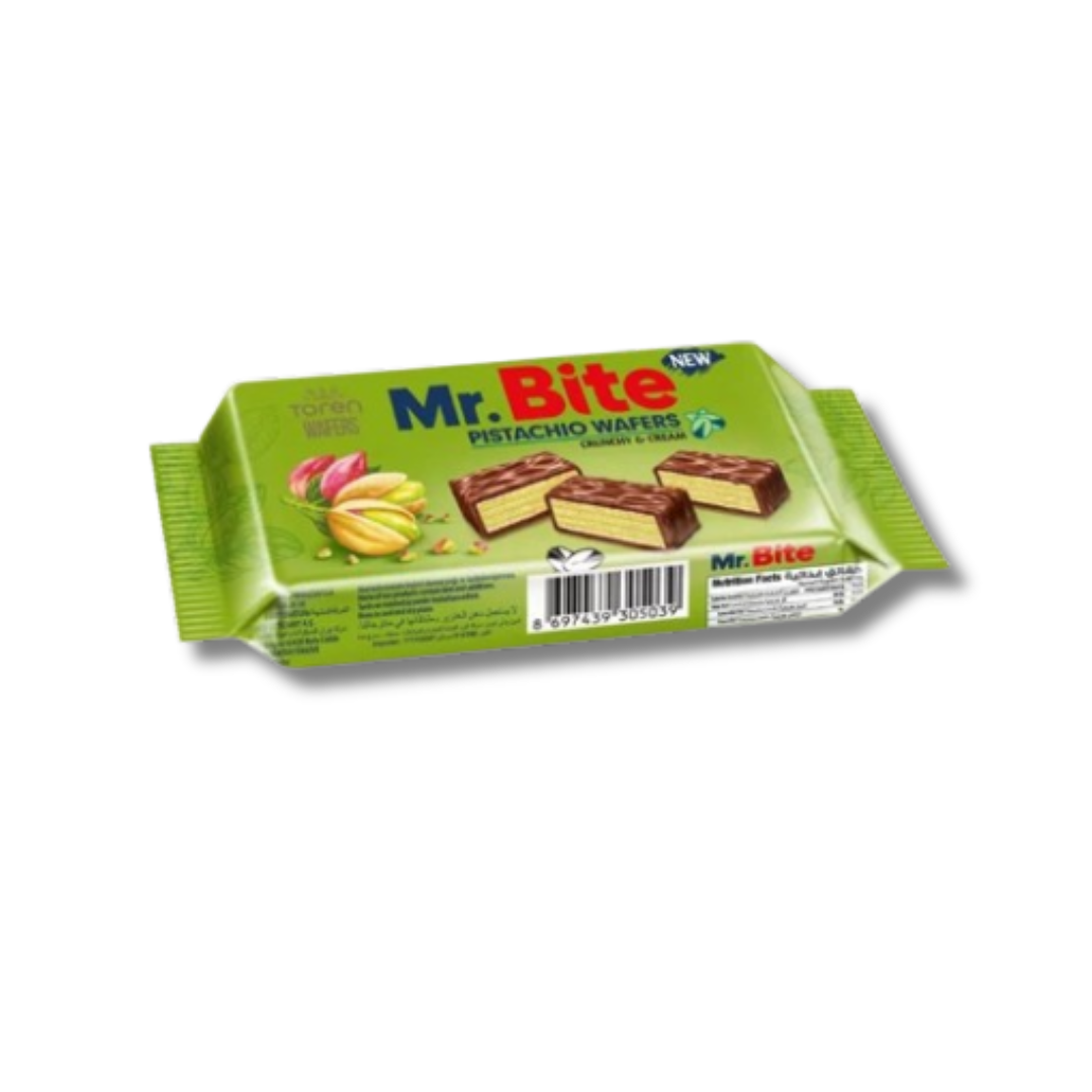 Mr Bite Wafers Pistachio 32g