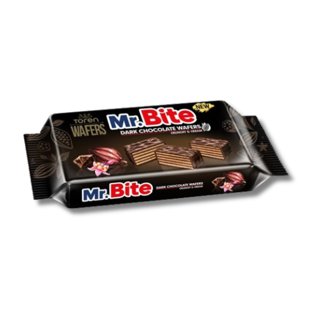 Mr Bite Wafers Dark Chocolate 38g