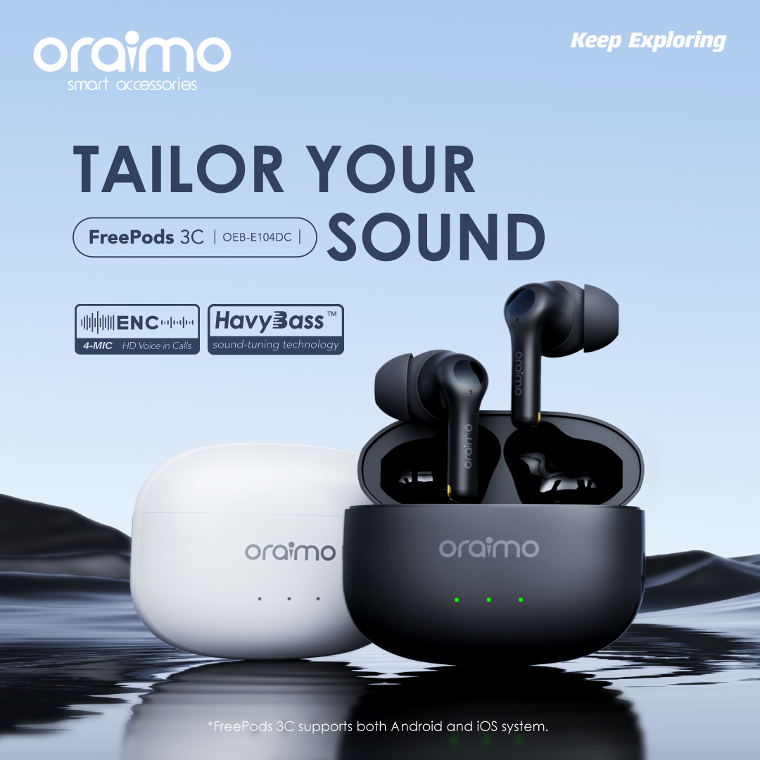 Oraimo Free Pods 3C ENC True Wireless Earbuds