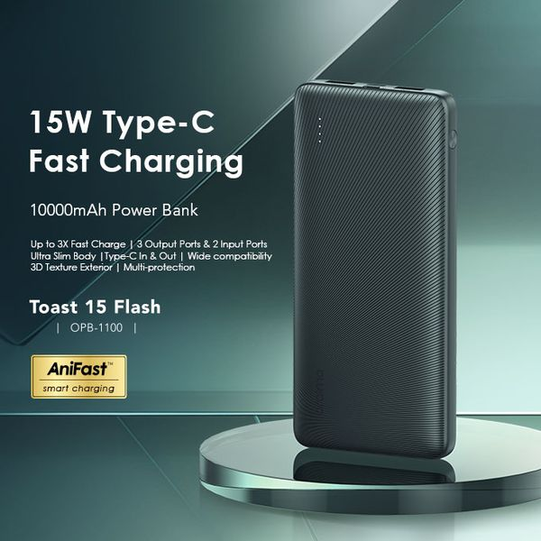 Oraimo Toast 15 Flash 10000mAh Fast Charging Power Bank