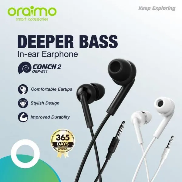 Oraimo Conch 2 In-Ear Wired Headphones