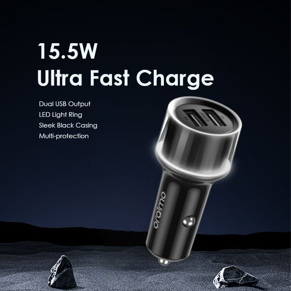 Oraimo Highway 15 15.5W Car Charger with 3-in-1 Cable