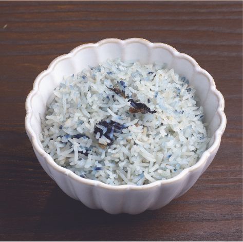 Fluffy Basmati Blue Pea Rice