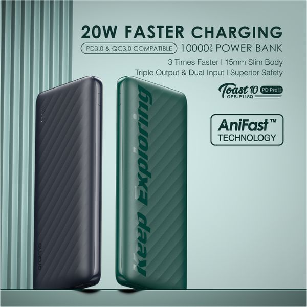 Oraimo Toast 10 PD Pro II 10000mAh 20W Power Bank