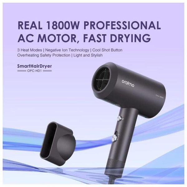 Oraimo Smart Hair Dryer 1800W Negative Ion Hair Dryer