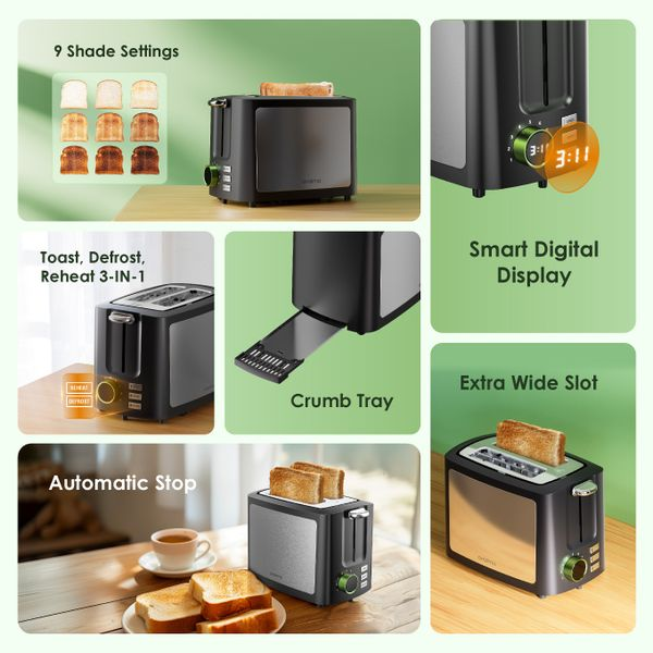 Oraimo Smart Toaster 950W 9-Shade 3-in-1 Toaster