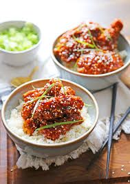 Korean Chicken with Rice ข้าวหน้าไก่ทอดซอสเกาหลี