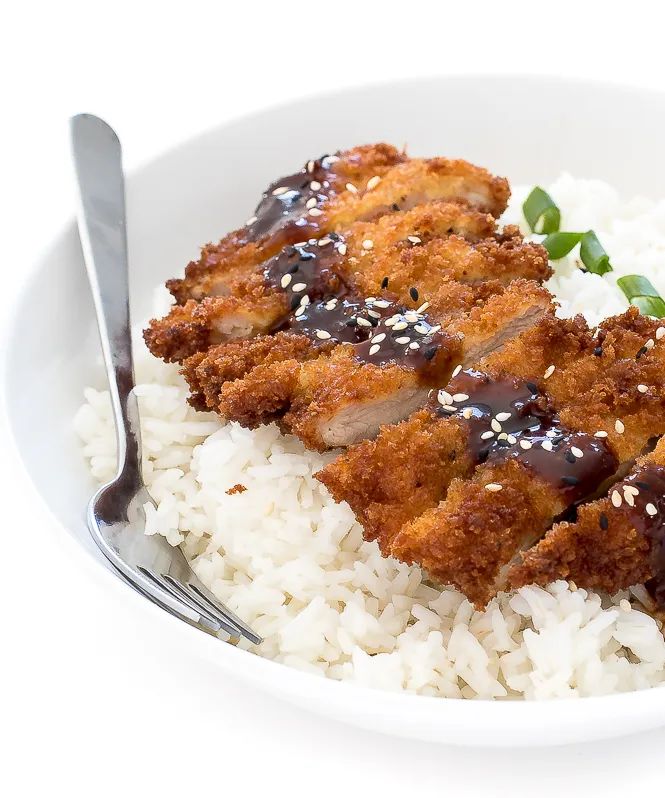 Chicken Katsu with rice ข้าวหน้าไก่ทอดคัตซึ