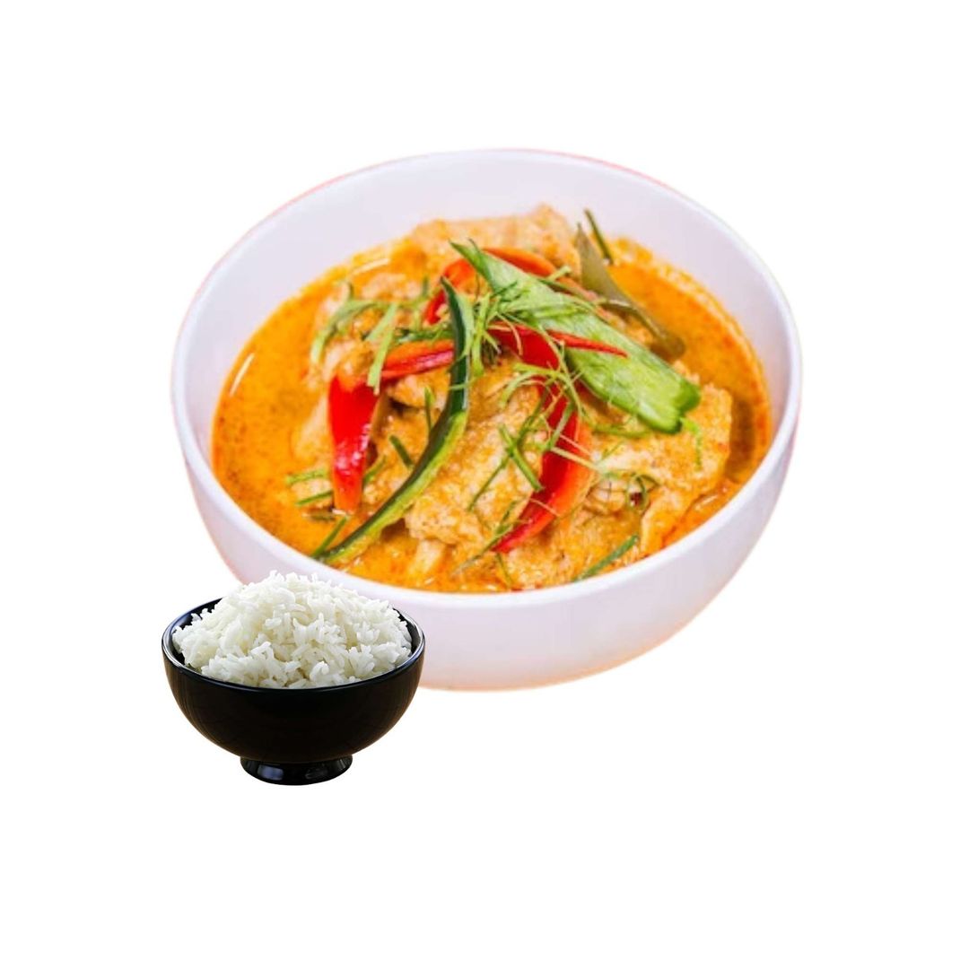 Thai Red curry with rice แกงกะทิ+ข้าวสวย