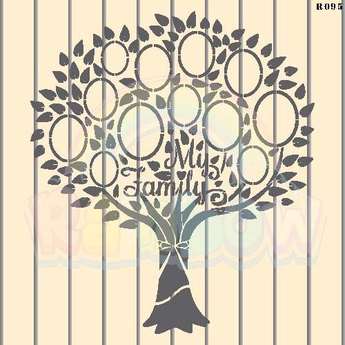 R095_Family Tree Wall Stencil