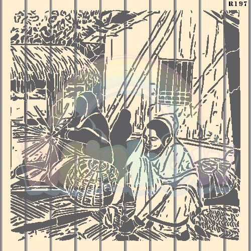 R197_Home Decor Wall Stencil